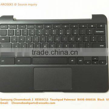 original new and quality keyboard for Samsung Chromebook XE503C12 Touchpad Palmrest BA98-00603A Black US With Keyboards