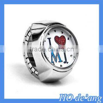 Hogift Custom Made 2015 Myosotis Forget Me Not Finger Ring Watch For Women Lady