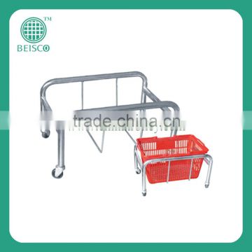 supermarket wheeled basket stacker