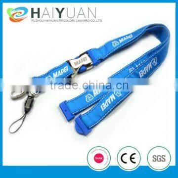 fashion washable polyster double layer lanyard