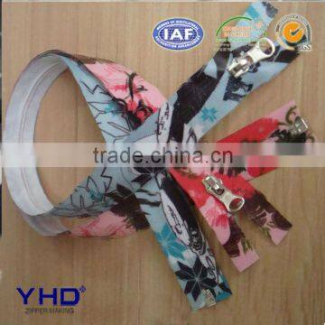 printed nylon waterproof zipper, reflective zipper