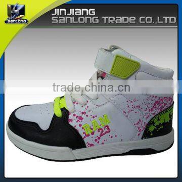 OEM service boys high top stylish casual flat skateboard shoes