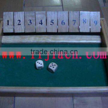 wooden shut the box game