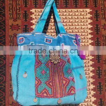 Cotton Multi Colored Kantha Vintage Hand Bags