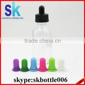 e liquid 2oz clear glass dropper bottles