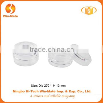 Portable small round plastic lucid foundation case