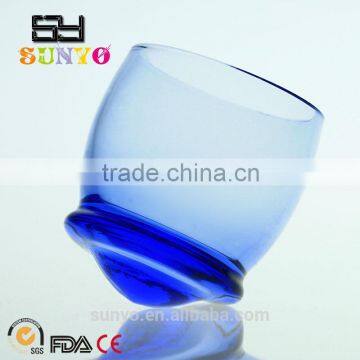 Wholesale High Quality Blue Colored Rocking Whisky Glass                        
                                                Quality Choice