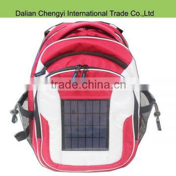 Advanced oxford hiking solar backpack with phone power supplier