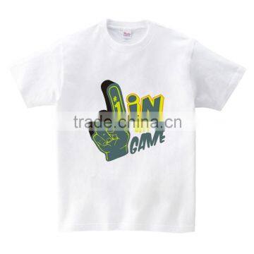 oem custom service printing PU motif number#1 in the game men Tshirt