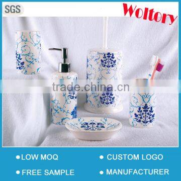 Factory directly Elegent Simply shiny ceramic bathroom accessory set