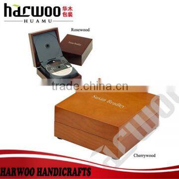 Common used good design wooden cd storage box