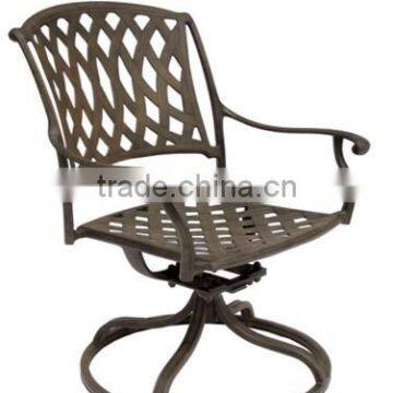 Metal heavy duty cast aluminum outdoor swivel chair