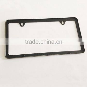 Wholesale America Size Stainless Steel Matte Black Painted Car License Number Plate Frame photo-3