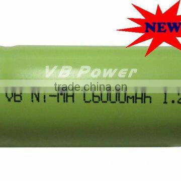 Rechargeable NiMH battery C Size 6000 mAhFlat Top