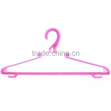 pink pant hanger,plastic clothes hanger with hook