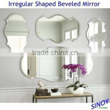 China Decorative Beveled Edge Frameless Mirror in different shapes with bevelling from 5mm to 60mm