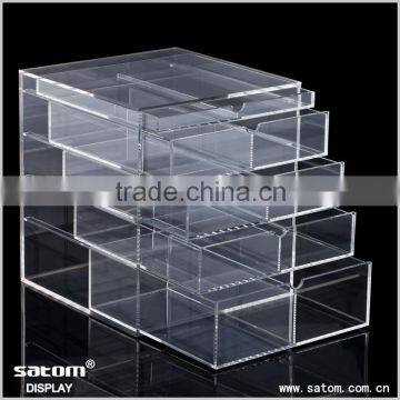 Alibaba China Factory Clear Acrylic Makeup Storage Boxes