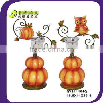 fall harvest wire pumpkin candle holder decoration