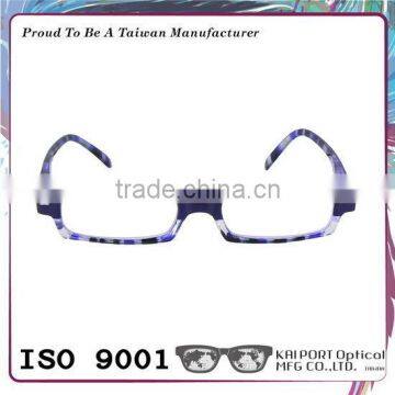 Vivid color and pattern combination shiny slim eyewear