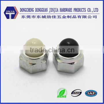 Prevailing torque type hexagon domed cap nuts with nonmetallic insert din986