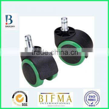 BL 50mm Smal Black& Green Durable Mute Swivel Outdoor Rubber Office Chair Caster photo-2