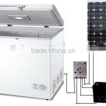 200L solar freezer hotsale DC 12V/24V DC & AC Portable 12V car freezer dc freezer for car use
