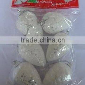 Foam Christmas Glitter Ornaments , Foam Bell for Christmas Day