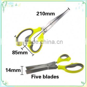 Vegetable Scissors With Anti-Slip Silicone Coated On The Handle Multi-Blade Herb Scissors photo-4