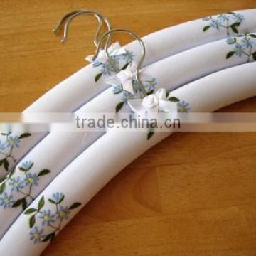 Hand embroidered white cotton hangers-design 4