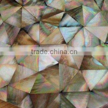 Brown lip mother of pearl seashell mosaic wall tile irregular triangle