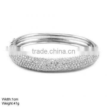 [CZM-0925] 925 Silver Bangle , CZ STONE Bangle