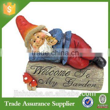 Newest Custom Resin Garden Gnome Welcome Garden Decor Wholesale Gnome Figurine