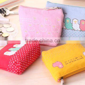 Professional sheep printing canvas coin purse with great price