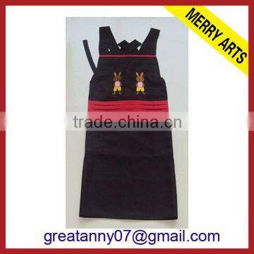 China supplier black printed cheap wholesale cotton kitchen bib apron