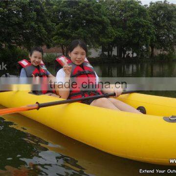 Sun Life inflatable kayak fishing with 2 clear polycarbonate windows