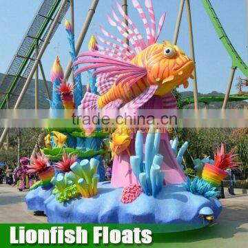 fiberglass huge lion float for ocean theme park