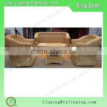 Factory supplies natural Handmade wicker garden sofa set/Outdoor rattan furniture garden furniture/ Cheap sofa bed