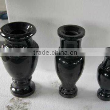 black granite vases for gravestone