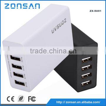 cheap price 5 port usb wall charger, eu us adapter plug, 5v 5a travel charger