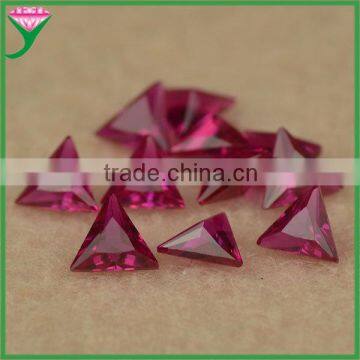 Wholesale Price 5# Triangle Shape Lab Created Corundum Ruby Gemstone photo-3