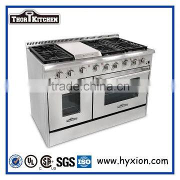 Hot sale stainless steel gas range with 6 burners for home