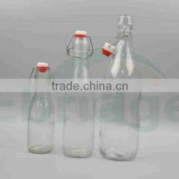 500ml 950ml clear glass beverage juice soda bottle with swing top                        
                                                Quality Choice