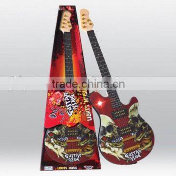 Hot selling plastic skull play guitar musical instrument toy,plastic play guitar toy,musical toy