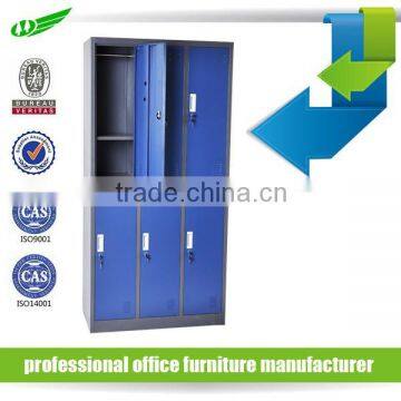 Powder coating 6 door swimming pool steel locker, metal locker