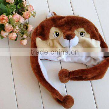 2012 NEWEST FAUX FUR ANIMAL HATS WINTER HAT WITH SCARF