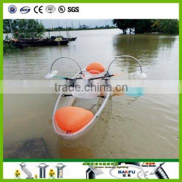 2015 hot!!!Plastic fish boats with high quality, clear polycarbonate kayak