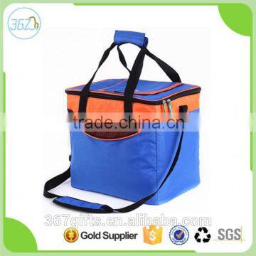 Fashion Design Hot Sale Polyester Zippered Insulated Cooler Lunch Bag for Picnic