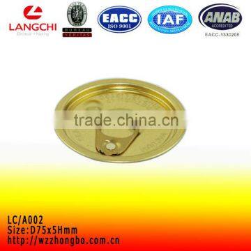 Cutom easy open tin lid for sale