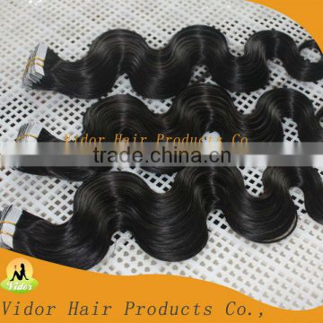 Wholesale Brazilian Virgin Wavy Tape Hair Extensions