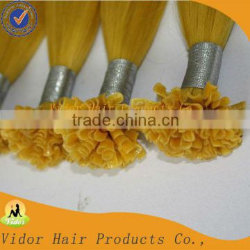 Popular White Blonde Color Virgin Russian U Tip Hair